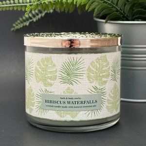 BBW Hibiscus Waterfalls Bath & Body Works 3 Wick Candle